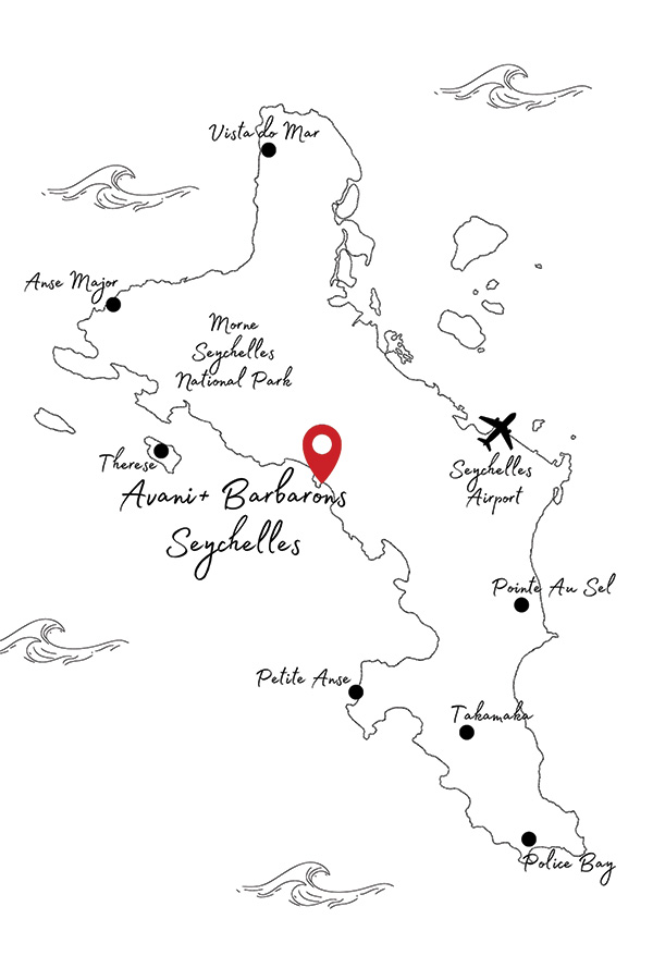 Avani+ Barbarons Seychelles Avani+ Barbarons Seychelles map