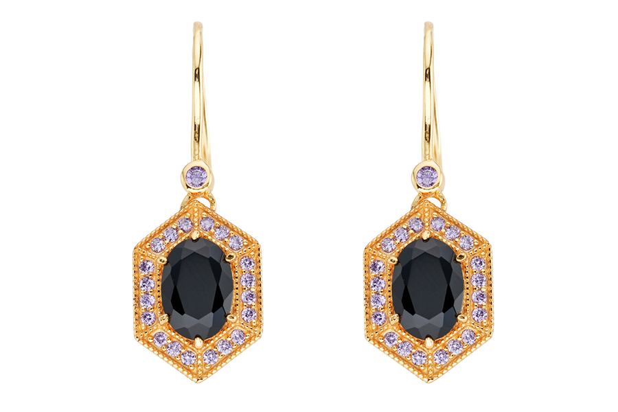 H.AZEEM London Historic Royal Palaces Jewel Agate Halo Earrings - £145